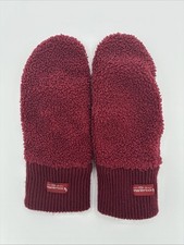 KOOLABURRA by UGG Red Zinfandl Sherpa Fleece Mittens Size L/XL Knit Cuff