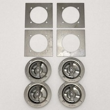 Set Of 4 Rrq6 Recessed Full 360 Swivel 6000 Lb Rated D-rings Backing Plates