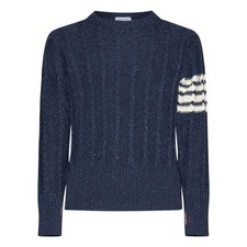 Thom Browne Classic Diagonal Armband Cable Knit Blue MKA469B Y1506 424 75833059