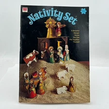 Nativity Set Book Press Out Manger Scene Vintage Whitman Religious Christmas 