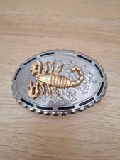 WESTERN SCORPION COWBOY COWGIRL BELT BUCKLE VINTAGE RARE 1990s SCORPIO