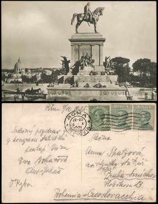Cartolina Rom Roma Reiter-Denkmal, Monumento Garibaldi 1920