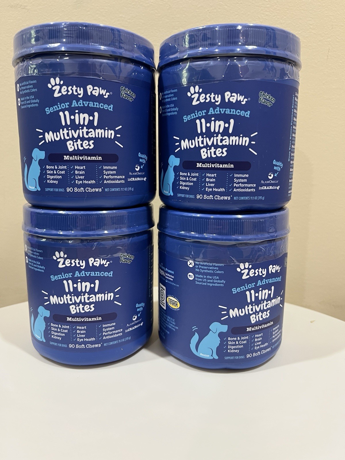 Zesty Paws 11-1 Multi Bites for Senior Dogs All Sizes Everyd