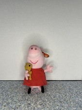 TY Beanie Baby  PEPPA PIG  Plush Animal Stuffed Toy Holding Teddy Bear 8"