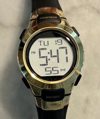 Armitron Pro Sport Women's Digital Chronograph Watch Gold-Tone