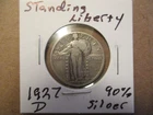 Standing Liberty Quarter, 1927-D, 90% SILVER!! #65
