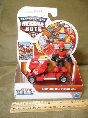 2010 Transformers Rescue Bots Playskool Heroes Axel Frazier Cody Burns Toy  NEW