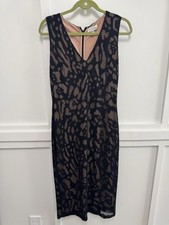 HALSTON Women's Marilyn Leopard Dress Size 8 - NWOT
