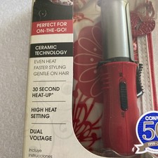 Conair Mini Pro 1" Travel Curling Iron w Bag CD63R Red New