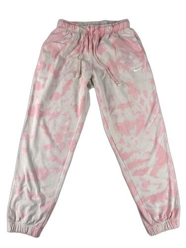 Nike Tie Dye Sweatpants Womens S Pink 100% Cotton Regular Fit Lounge Wear