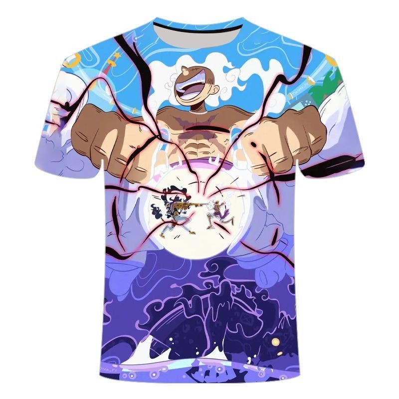 One Piece Gear 5 Anime Manga Manga Manga Camiseta Casual Poliéster Unisex
