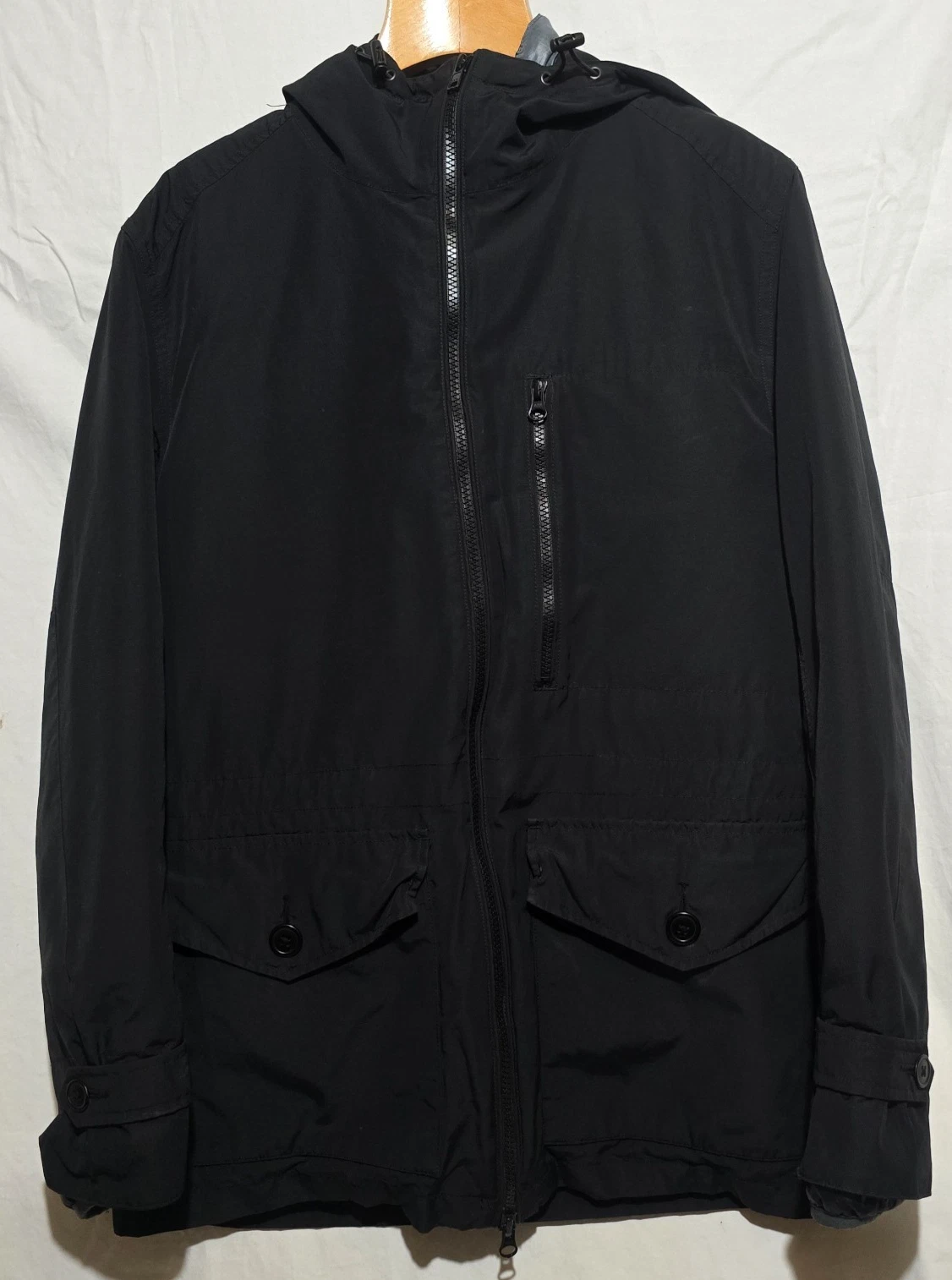 J.Crew 3 in 1 Men's Coat - Black Outer / Gray Inner Vest - Sz S* COMPLETE SYSTEM