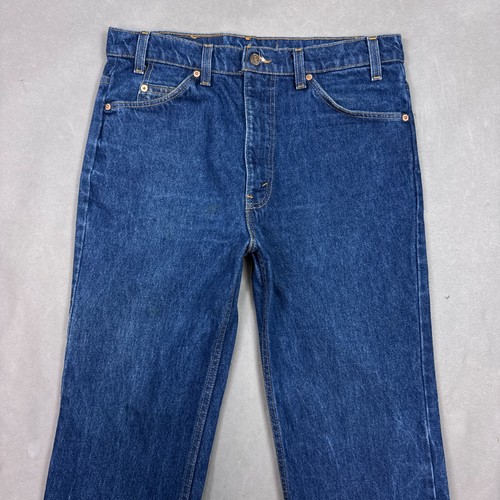 Vintage Levis 517 Jeans Mens 34x32 Blue 90s Orange Tab Made USA Bootcut Pants - Image 1