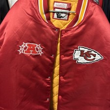 Mitchell  Ness NEW Kansas City Chiefs Satin Jacket NWT Size 4XL
