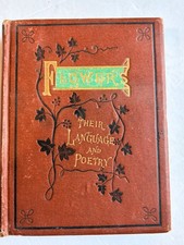 FLOWERS: Their Language & Poetry 1870 Book w/ Color Plates