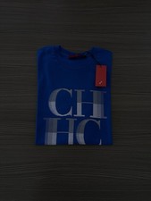 Carolina Herrera White Garment Dyed Pique Cotton Mens Polo Size L Large