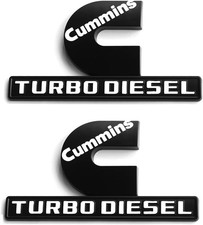 2pack Oem Black Cummins Turbo Emblem Compatible With 2500 Black With White 2pack Oem Black Cummins Turbo Emblem Compatible With 2500 Black With White