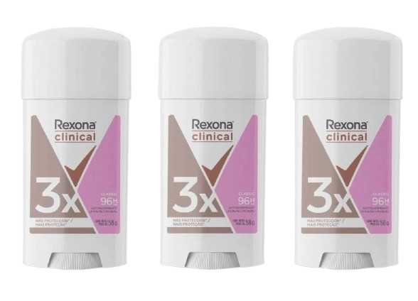Rexona Clinical Deodorant Invisible Cream For women 58 g, 3 PACK