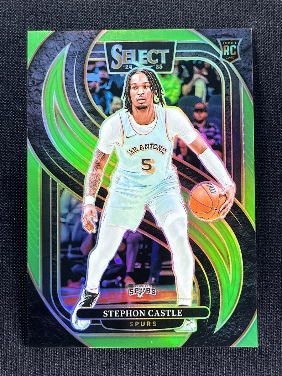 2024-25 Panini Select Stephon Castle #175 Premier Level Neon Green Rookie RC /75