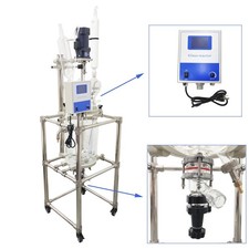 10L Double Layer Glass Reactor For Lab Distillation Stirring & Heating Process