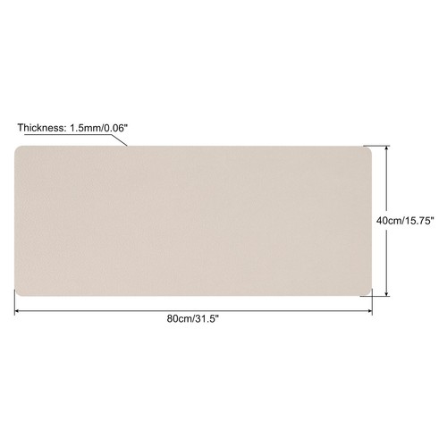 31"x16" Desk Mat Protector, PVC Non-Slip Mouse Pad Mat, Apricot - Picture 2 of 6