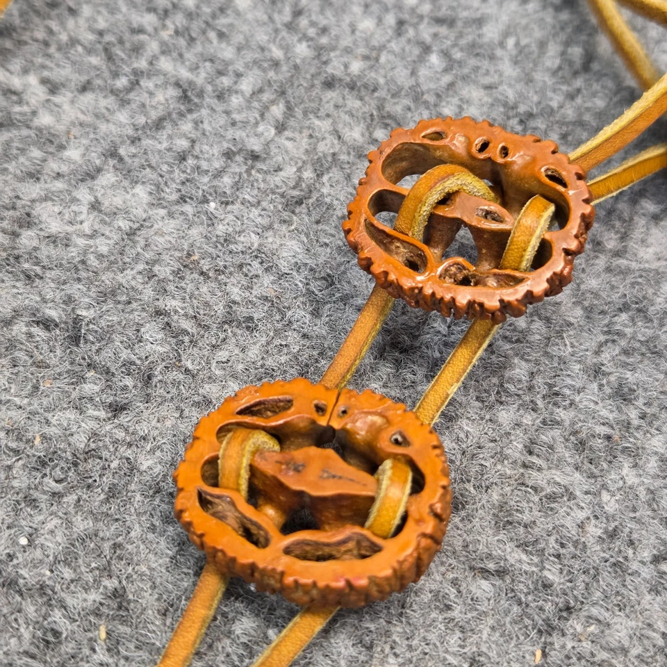 Pulsera Cinturón Woodstock Hippie Flecos Cuero Tuerca Nogal Shell Años 60 1970 Foto 3 de 4