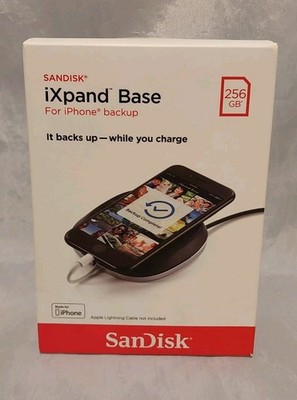 SanDisk 256 GB iXpand Base for iPhone Charging and Backup New, Factory Sealed