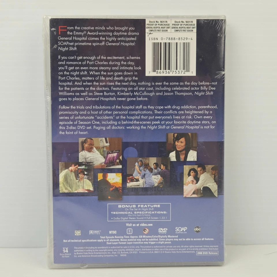 General Hospital: Night Shift Season 1 | DVD Set Sonya Eddy Drama Soap Opera R 1 - Image 2 of 2
