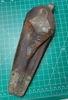 Indian War US Army Model 1873 Trowel Bayonet Leather Scabbard READ description