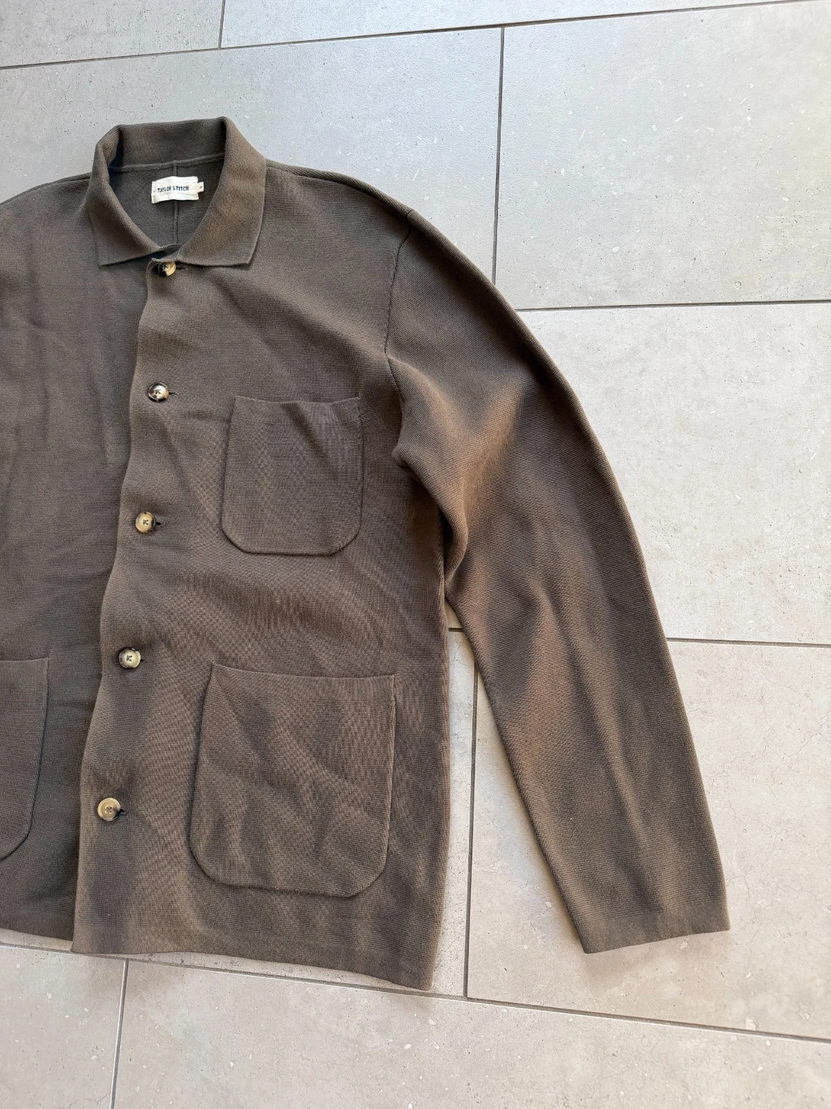 Taylor Stitch The Prout Turkish Coffee Knit Chore Jacket Brown Coat Mens Sz 44 image 3