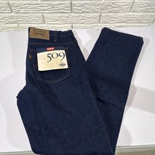 Levi's Vintage 90s Men's 509 Dark Wash Blue Denim Jeans Orange Tab New 31x34