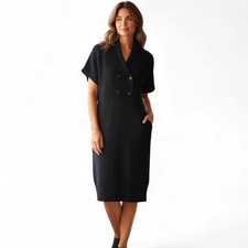 Calvin Klein black knit sweater dress size large