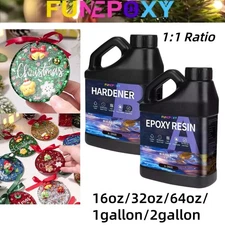1:1 Clear Epoxy Resin Kit -16oz/32oz/64oz/2Gallons Christmas decorations DIY