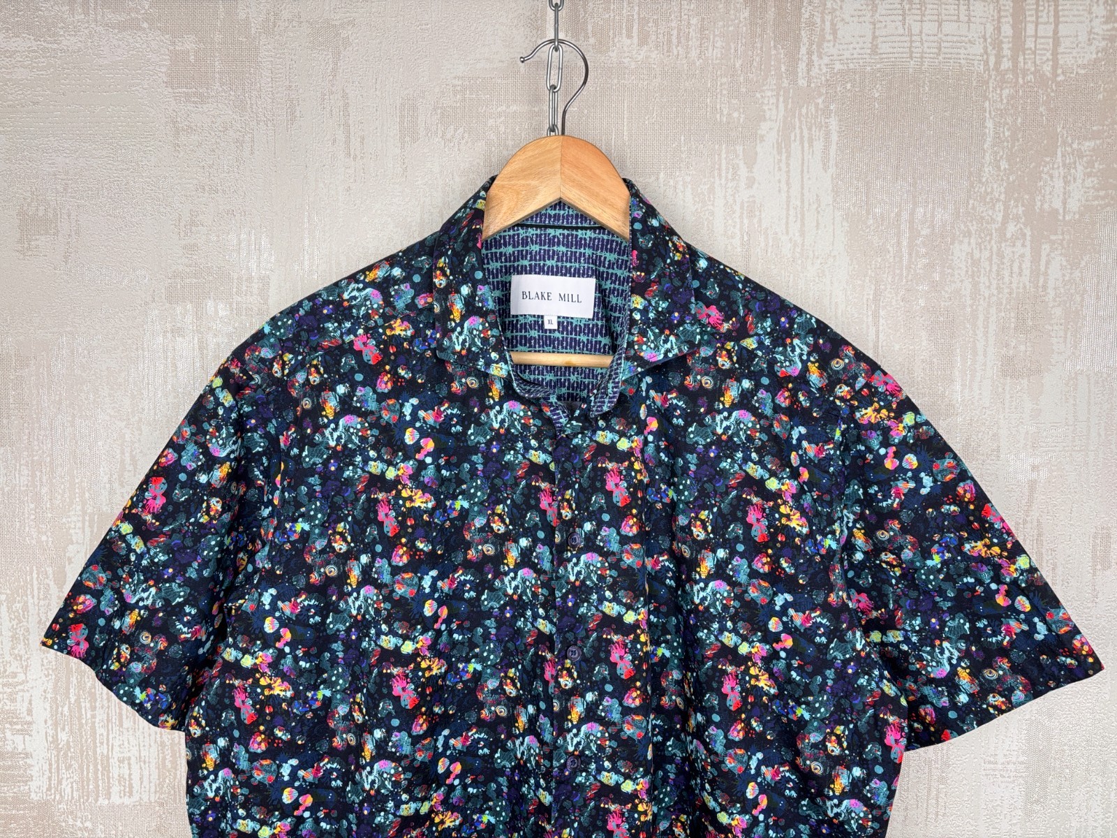 Blake Mill Multicolor Pattern Short Sleeve Shirt … - image 1