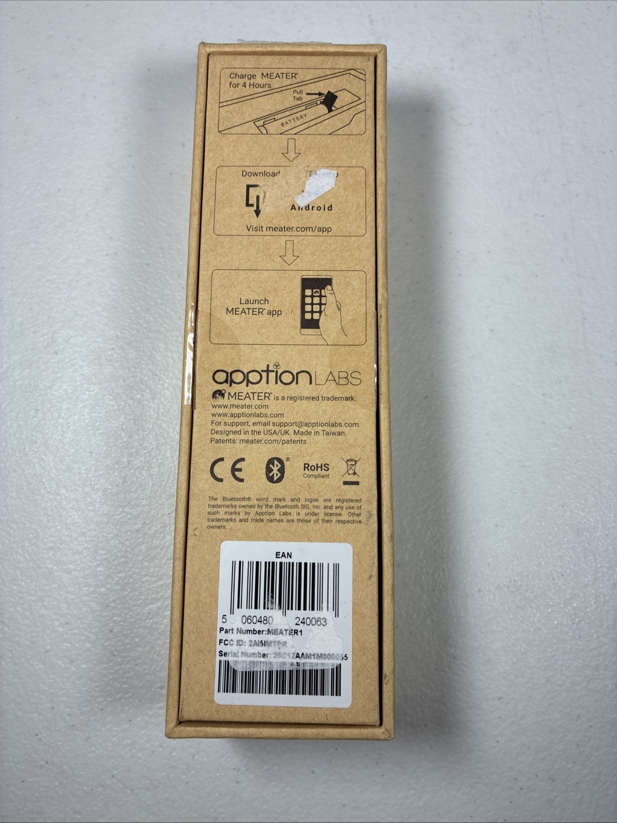 Apption Labs Meater MT-PR00 With MT-CH01 Charger For Grilling