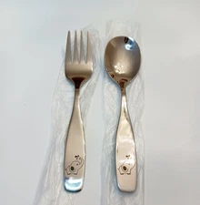 NEW Annova Stainless Elephant Toddler Fork & Spoon~Free Shipping