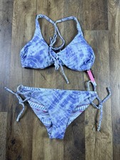 Victorias Secret Reversible Side Tie Dye Swim Bikini Set Top Bottom Small