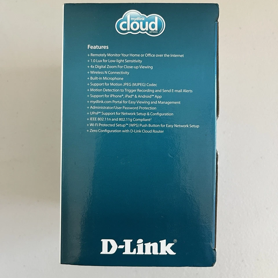D-Link DCS-930L Cloud Camera Wireless N Network IP Webcam w/ Box & Manual Tested - Image 4 of 4
