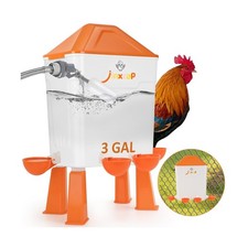 3 Gal Automatic Chicken Waterer with Float Valve, Automatic Chicken Watering ...