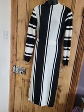 Black & White Striped Knit Dress size M