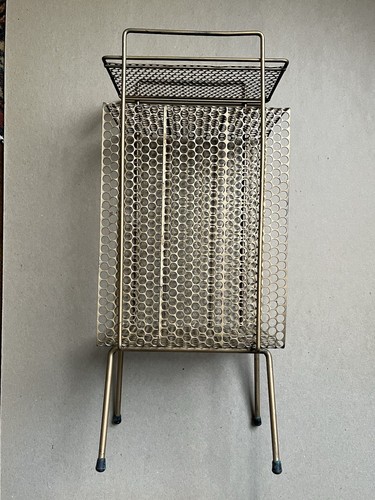 VTG MCM - Richard Galef Style - Gold Metal Mesh Small Telephone /Magazine Rack - 第 3/13 張圖片
