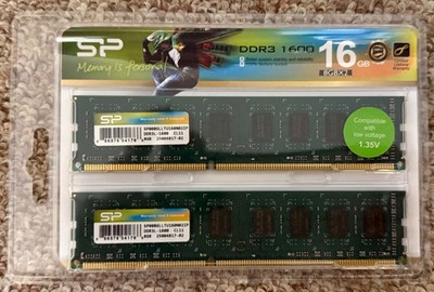 Silicon Power DDR3 16GB (2 x 8GB) 1600MHz (PC3 12800) 240-pin CL11 1.35V