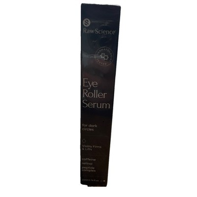 Raw Science Eye Roller Serum/Dark Circles Caffeine Retinol Peptide Complex-.74oz