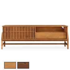 Lowboard 145 cm aus Massivholz TV Schrank mit Schiebetür