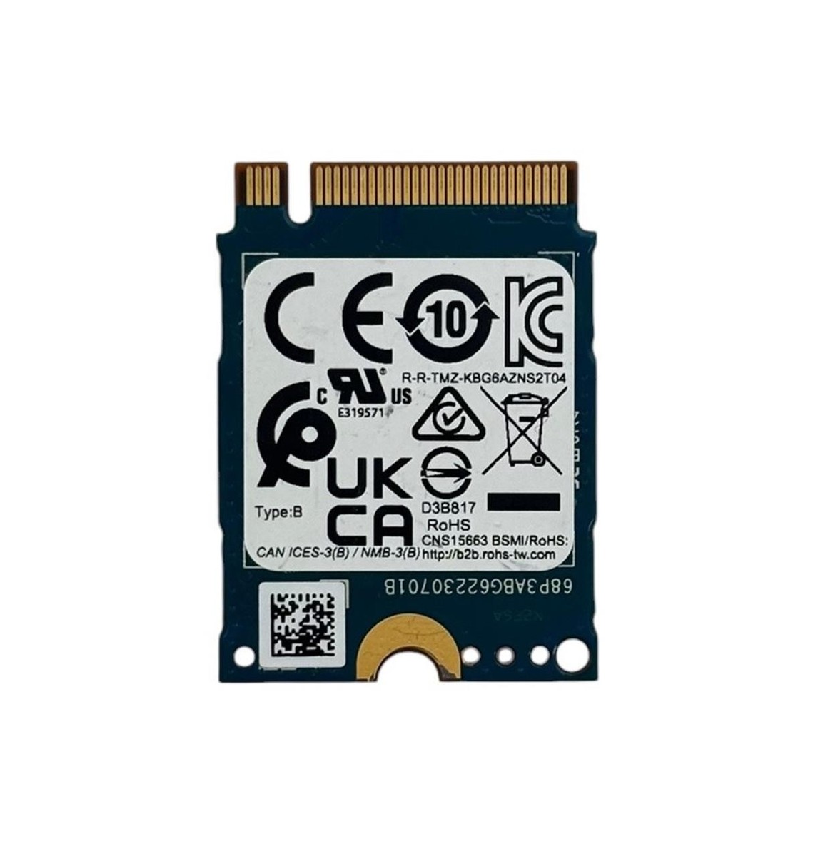 Kioxia KBG60ZNS256G BG6 256GB M.2 2230 NVMe PCIe Gen4x4 Solid