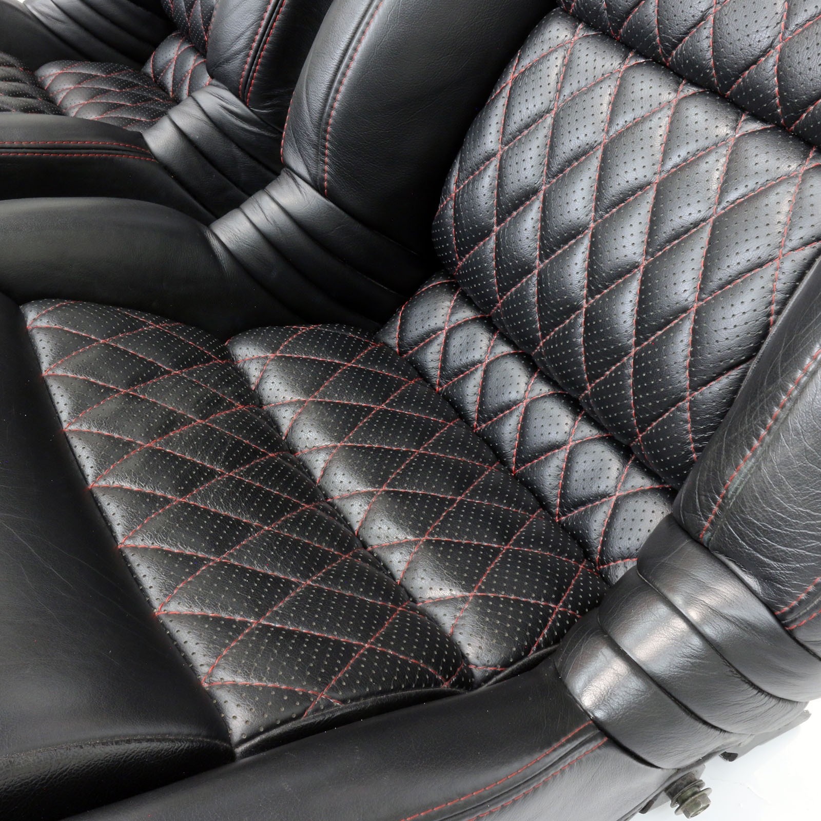 Acura NSX 1991-2005 OEM Seats Perforated Black Red Diamond Stitching