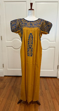 San Antonino Madi Dress, Oaxaca Mexican dress. hand Embroidered. Silk Threads,