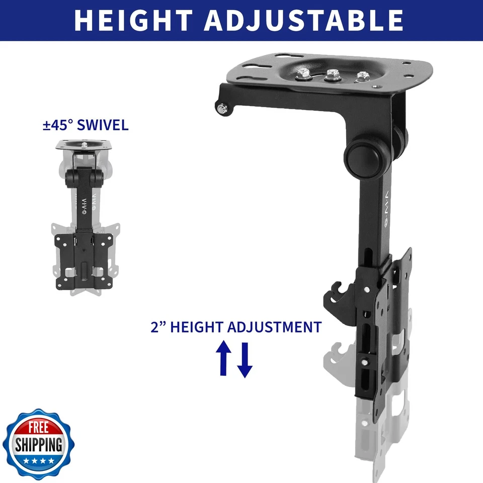 VIVO Manual Flip Down Ceiling Mount for 13 to 27 inch Flat Screens, Folding T - Image 3 of 4