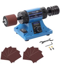 Leather Burnishing Machine  Variable Speed Leathercraft Bench Grinder, Polis...