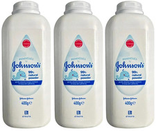 Image of Johnson's Baby Powder 3 x 400g / 99% Natural Powder Keeps Skin Soft & Dry